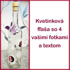 darčeková fľaša s fotkami