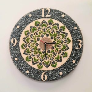 machové hodiny - mandala